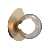 Applique Murale Intérieure D205 Pour Ampoule LED G9 Or Mat et Verre Fumé ZAMBELIS