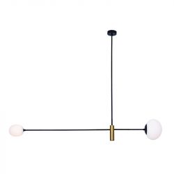 Plafonnier Pour 2 Ampoules LED G9 Noir Sablé ZAMBELIS