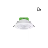 Spot LED CCT Switch Avec Détecteur 10W IP54 Rond Blanc Avec Transfo CLAREO V1